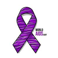 Ilustración de diseño gráfico del logotipo del día mundial del sida, formato de archivo eps vector