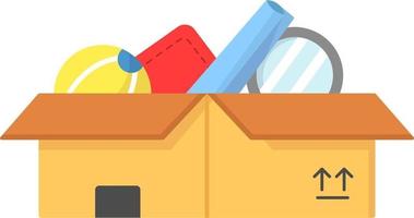 Item Box Flat Illustration for Shopping Theme vector