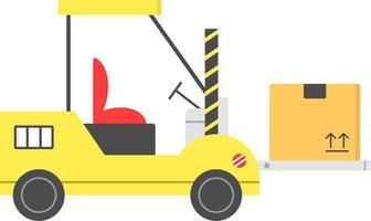 Forklift Flat Illustration for Shopping Theme vector