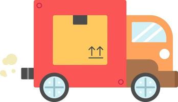 ilustración plana de camión de carga para tema de compras vector