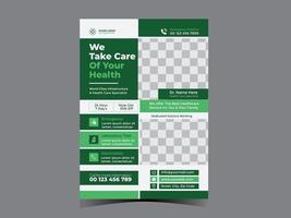 Medical and Healthcare Service Flyer Design Template vector