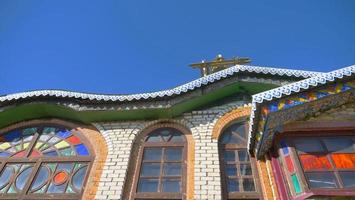 Temple of All Religions and blue sky sunny day in Kazan Russia photo