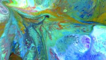 abstracte kleurrijke kleur inkt vloeibare psychedelische verf beweging video