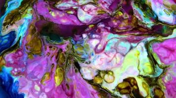 movimiento de pintura psicodélica líquida de tinta de color colorido abstracto video