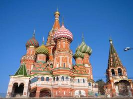 S t. Catedral de Basilio en la Plaza Roja del Kremlin de Moscú, Rusia foto