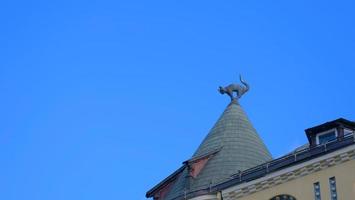 Famous landscape view of architecture The cat house in Latvia old town photo