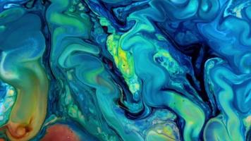 movimento di vernice psichedelica liquida di inchiostro colorato colorato astratto video