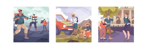 Conjunto de composiciones cuadradas de excursión. vector