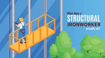 Structural Ironworker Banner vector