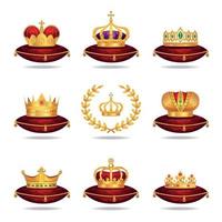 Royal Crowns Set vector