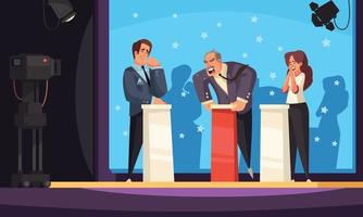 Political Talk Show Colored Background vector