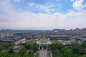 landscape of Xian China from Buddhist architecture Dayan Pagoda photo