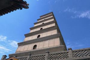 Buddhist architecture of Dayan Pagoda, Xian China photo