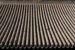 tile roof in Tianshui Folk Arts Museum Hu Shi folk house, Gansu China photo