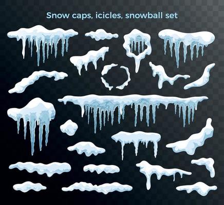 Snow Caps Icicles Set