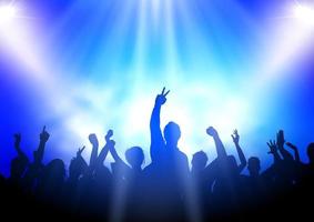 party audience on spotlight background vector