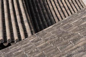 tile roof in Tianshui Folk Arts Museum Hu Shi folk house, Gansu China photo