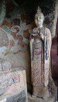 Maijishan Cave-Temple Complex in Tianshui city, Gansu Province China. photo