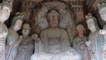 Maijishan Cave-Temple Complex in Tianshui city, Gansu Province China. photo