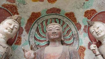Maijishan Cave-Temple Complex in Tianshui city, Gansu Province China. photo