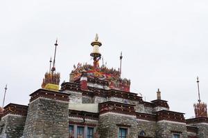 Tibetan Buddhist temple in Laji Shan Qinghai Province China photo