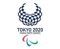 Official symbol Tokyo 2020 japan Paralympic games abstract vector