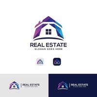 Color home logo design. Creative logo for real estate, home decor vector