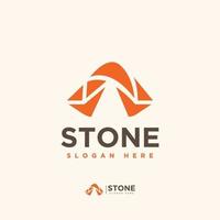 A stone abstract logo vector