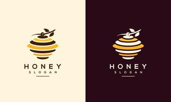 vector de diseño de plantilla de logotipo de colmena. concepto de diseño de miel, creativo