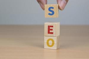 Letters seo meaning search engine optimization on them photo