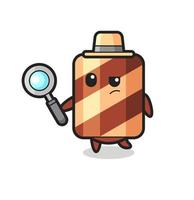 wafer roll detective character is analyzing a case vector