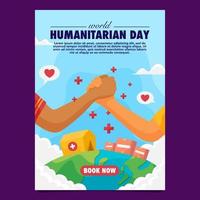 Poster Concept of Humanitarian Day vector