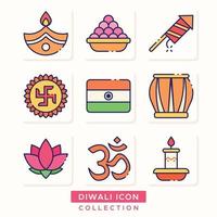 icono del festival de la india de vacaciones de diwali vector