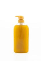 Liquid soap bottle on white background photo