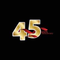 45 Years Anniversary Celebration Vector Template Design Illustration