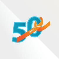 Ilustración de diseño de plantilla de vector de celebración de aniversario de 50 años