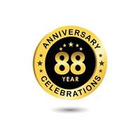 88 Years Anniversary Celebration Vector Template Design Illustration