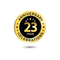 23 Years Anniversary Celebration Vector Template Design Illustration