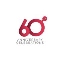 60 Years Anniversary Celebration Vector Template Design Illustration