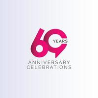 60 Years Anniversary Celebration Vector Template Design Illustration