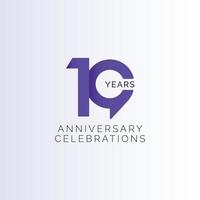 10 Years Anniversary Celebration Vector Template Design Illustration