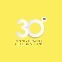 30 Years Anniversary Celebration Vector Template Design Illustration