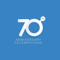 70 Years Anniversary Celebration Vector Template Design Illustration