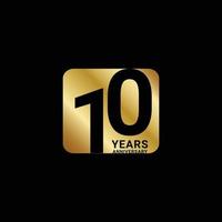 10 Years Anniversary Celebration Vector Template Design Illustration