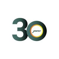 30 Years Anniversary Celebration Vector Template Design Illustration