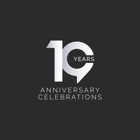 10 th Anniversary Celebration Vector Template Design Illustration