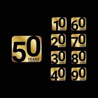 50 Years Anniversary Celebration Vector Template Design Illustration