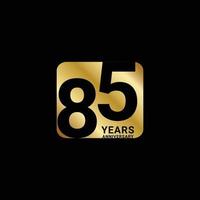 85 Years Anniversary Celebration Vector Template Design Illustration