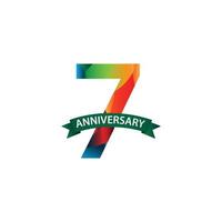 7 Years Anniversary Celebration Vector Template Design Illustration