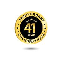 41 Years Anniversary Celebration Vector Template Design Illustration